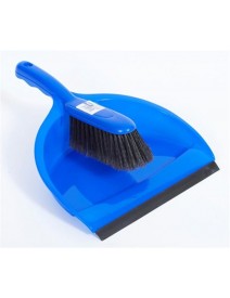 Dustpan & Brush Set - Soft Bristles - Blue